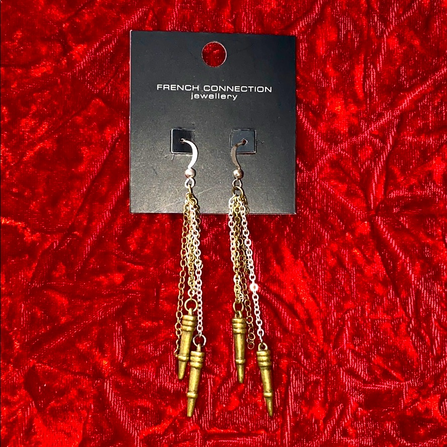 French Connection Dangling ChainsCharms Earrings 25$